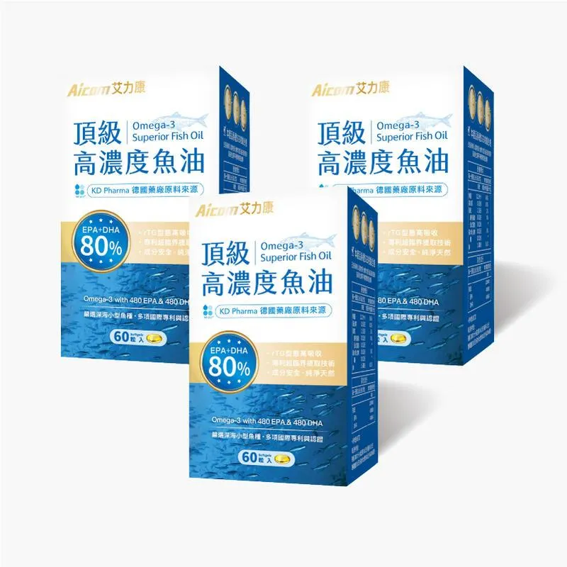 【Aicom 艾力康】德國頂級高濃度魚油 30粒/盒(高濃度Omega-3 rTG型式好吸收) 歷史價格詳細信息