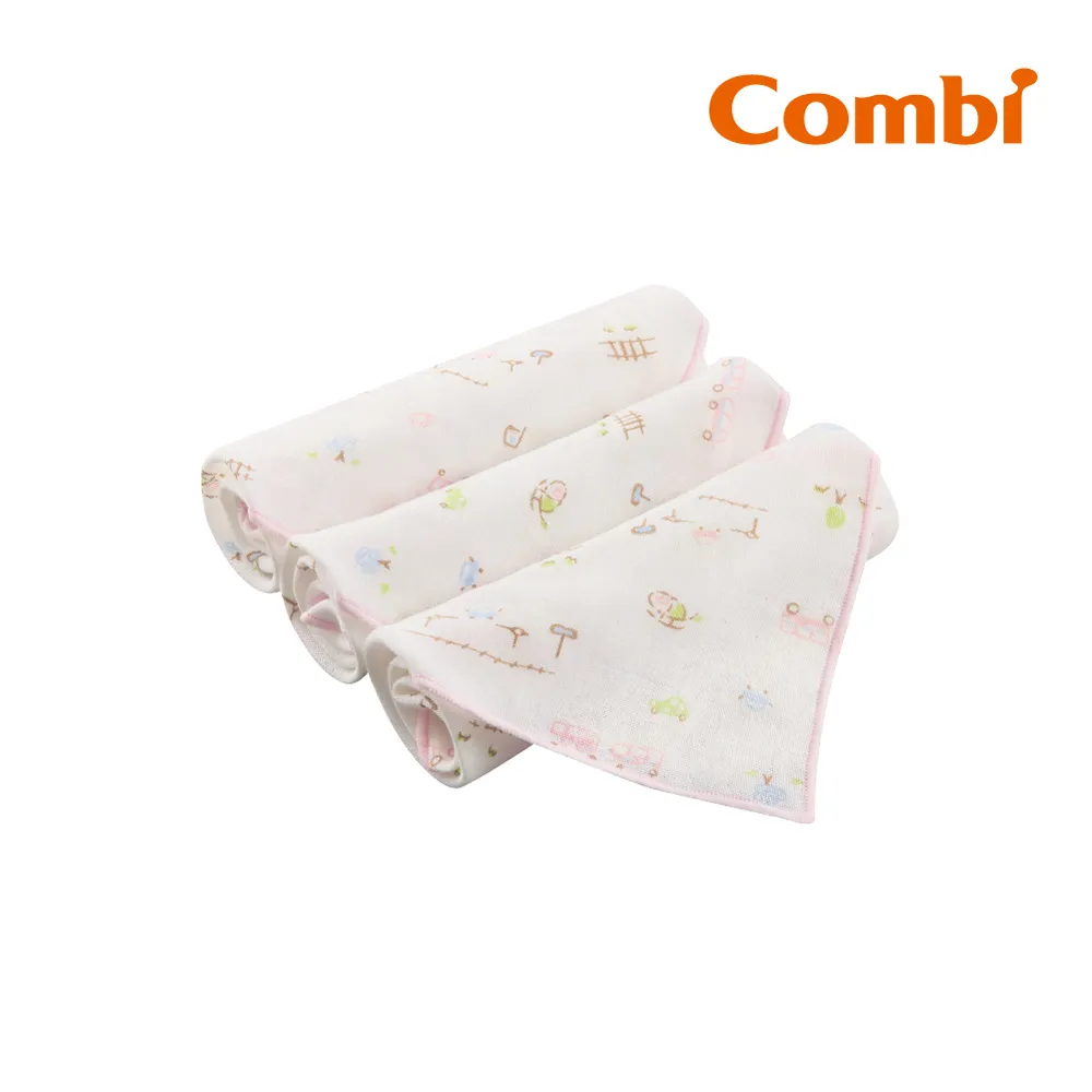 Combi 純棉柔紗-快樂車車 手帕 3入組 (藍) 歷史價格詳細信息