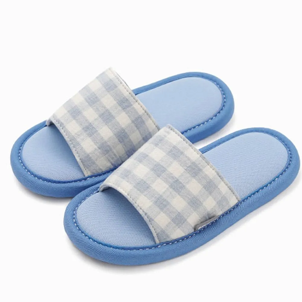 天空藍格子泡泡袖連身娃娃裙母女親子裝 歷史價格詳細信息