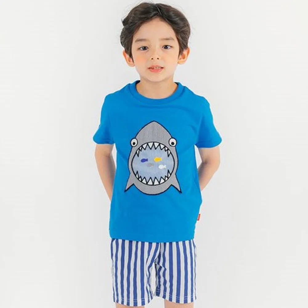 短袖套裝 鯊魚卡通 無袖背心+長褲 歐美風寶寶童裝 SK8208 好娃娃 歷史價格詳細信息