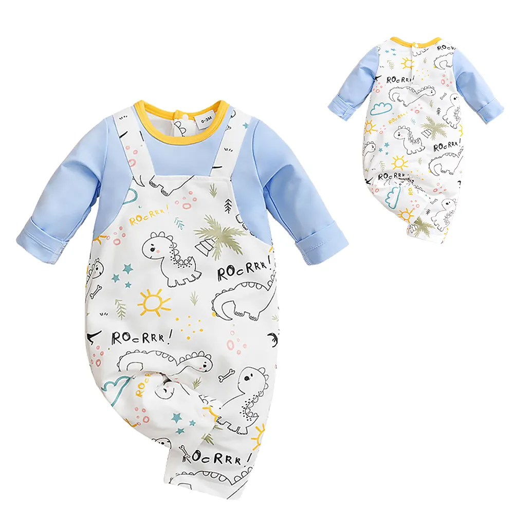 寶寶長袖包屁衣 恐龍連身衣 純棉長袖爬服 連帽恐龍裝-雪倫小舖 歷史價格詳細信息