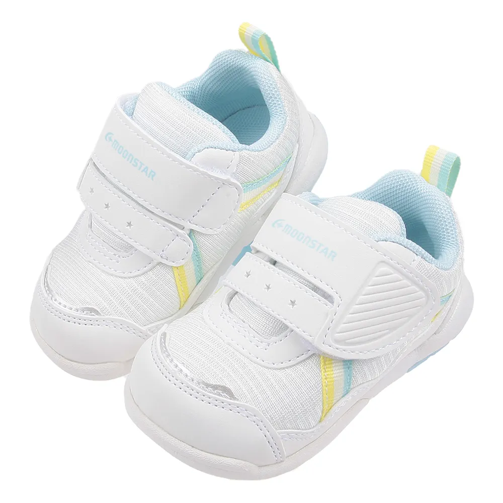 《布布童鞋》Moonstar日本紫白色閃亮之星兒童機能運動鞋(13~18公分) [ I9X959F ] 歷史價格詳細信息