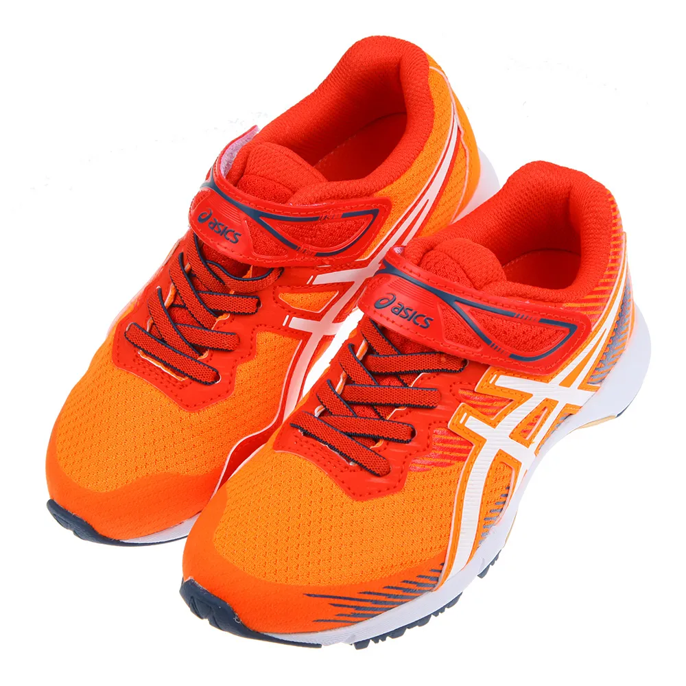 《布布童鞋》asics亞瑟士LAZERBEAM稜光深藍粉兒童機能運動鞋(16~21公分) [ J2N140R ] 歷史價格詳細信息