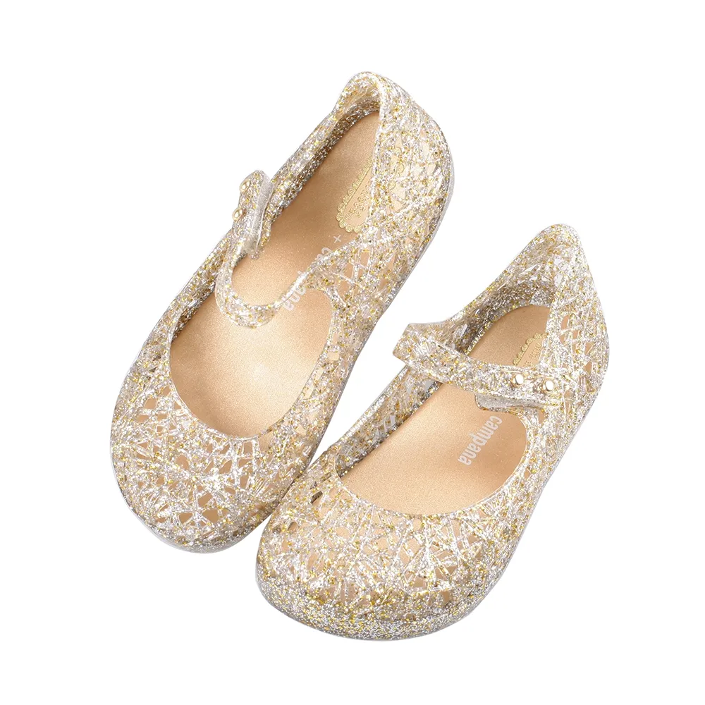 《布布童鞋》Melissa浪漫甜心蝴蝶結粉金色兒童公主鞋香香鞋(15.5~18.5公分) [ U3A803P ] 歷史價格詳細信息