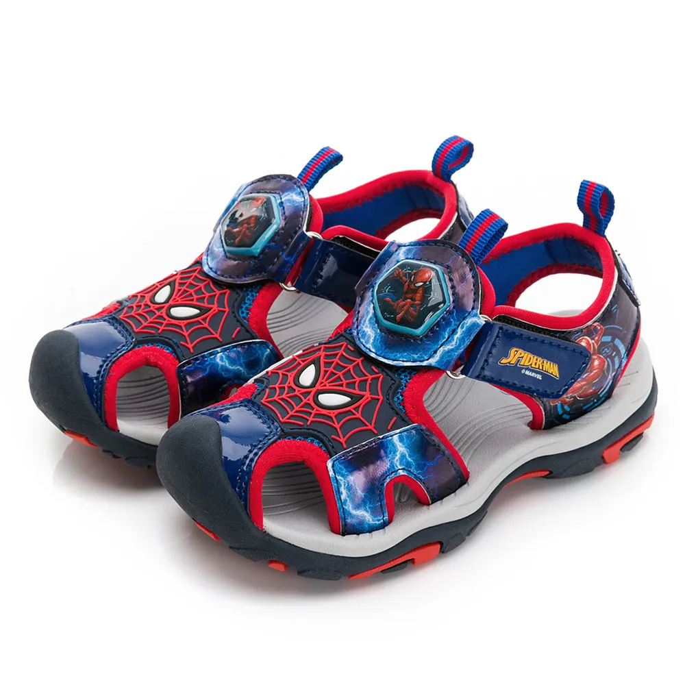 【Marvel 漫威】童鞋 漫威 蜘蛛人 護趾電燈涼鞋/舒適 減壓 輕量 藍紅(MNKT45072) 歷史價格詳細信息