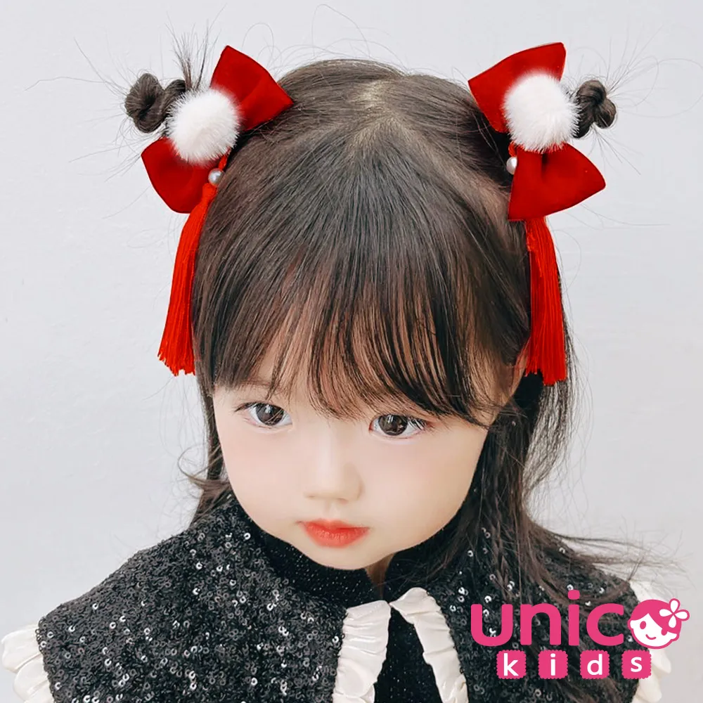 UNICO 兒童新年紅色系可愛女孩10入髮圈罐裝 歷史價格詳細信息