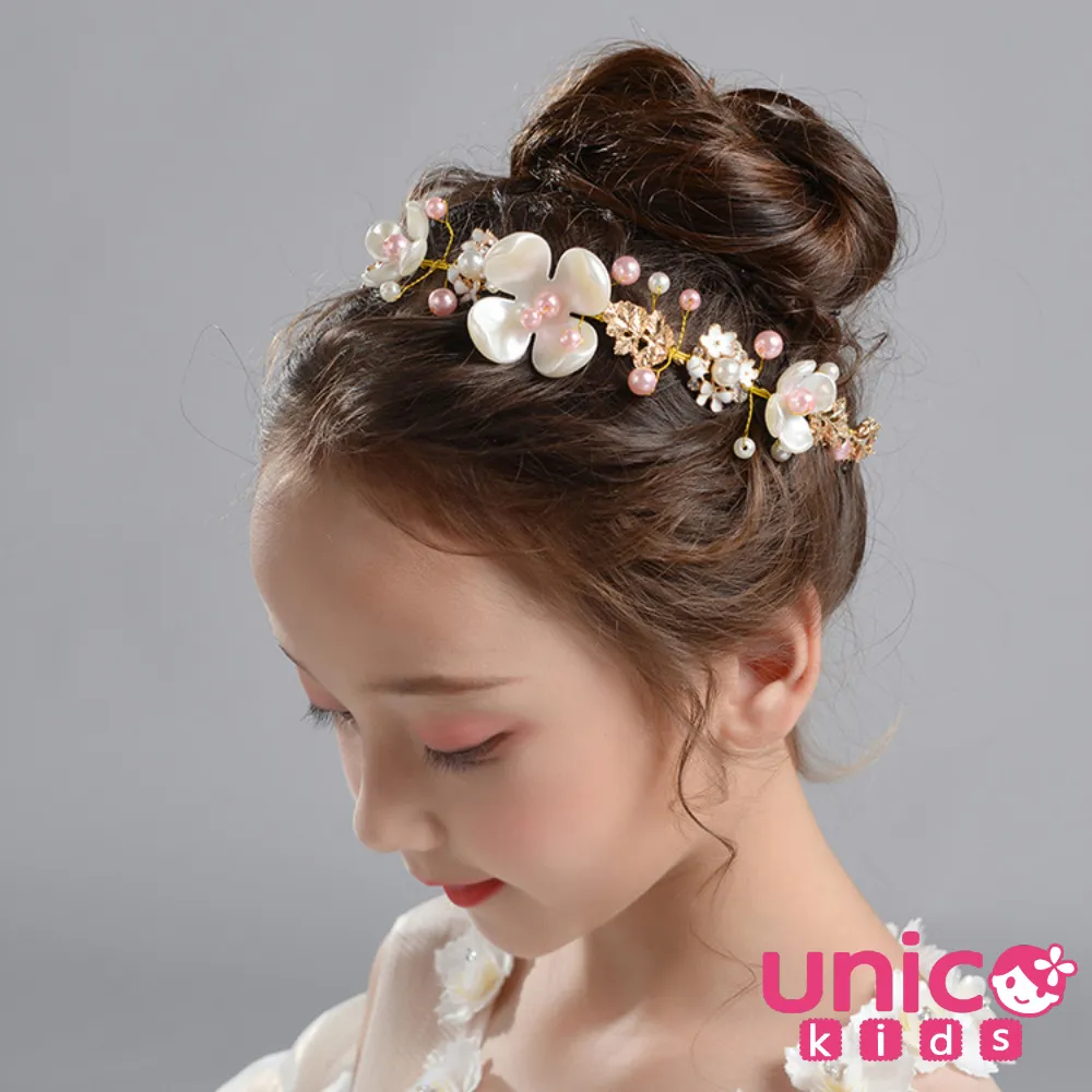 兒童花環頭飾森女系花童頭花演出髮箍小女孩女童髮帶王冠飾品 歷史價格詳細信息