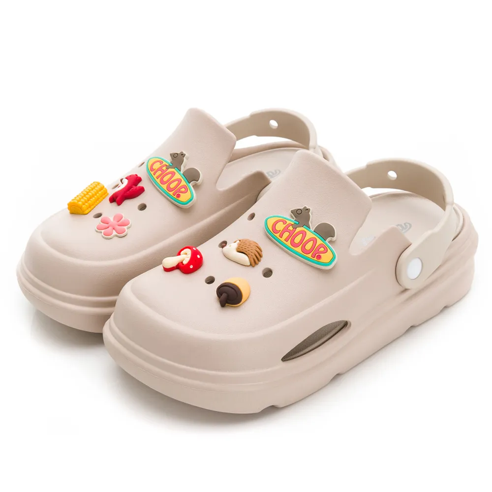 【CHOOP小松鼠】女鞋 厚底輕便洞洞鞋 柔紫/CHWP49207 歷史價格詳細信息