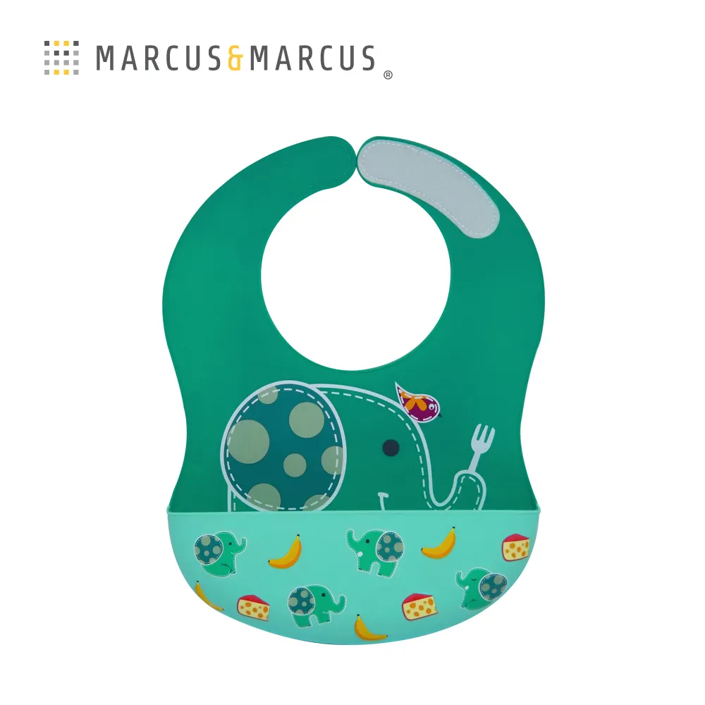 MARCUS＆MARCUS　動物樂園大口袋寬版矽膠立體圍兜-貓熊 歷史價格詳細信息