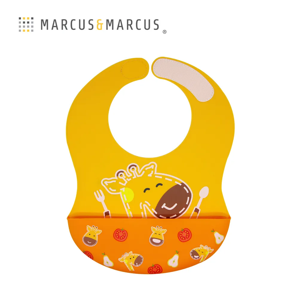 MARCUS＆MARCUS　動物樂園大口袋寬版矽膠立體圍兜-貓熊 歷史價格詳細信息