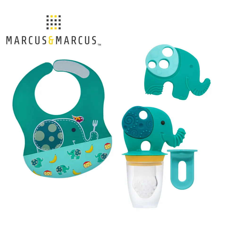 MARCUS＆MARCUS　輔食餐具組(立體圍兜+8格分裝盒+調理碗匙組)-玫瑰粉 歷史價格詳細信息