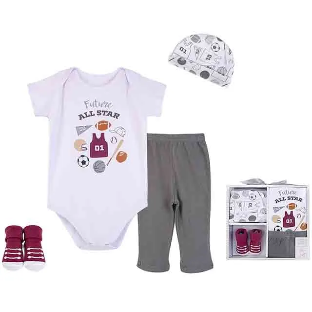 美國 luvable friends  嬰幼兒包屁衣與長褲最佳送禮8入彌月禮盒組_甜蜜夢境(LF18431) 歷史價格詳細信息