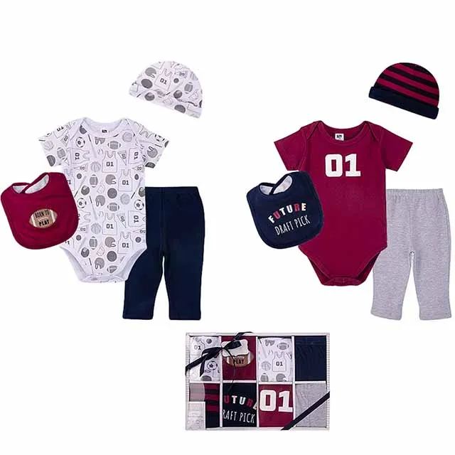 美國 luvable friends  嬰幼兒包屁衣與長褲最佳送禮8入彌月禮盒組_甜蜜夢境(LF18431) 歷史價格詳細信息