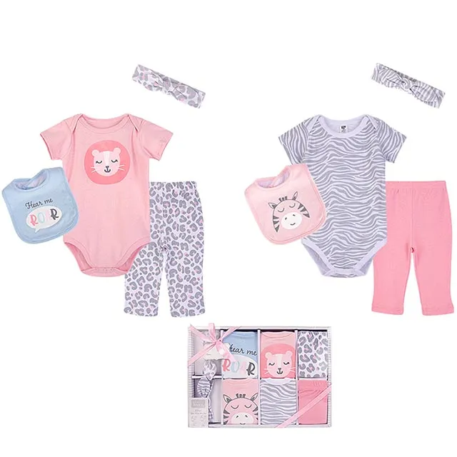 美國 luvable friends  嬰幼兒包屁衣與長褲最佳送禮8入彌月禮盒組_甜蜜夢境(LF18431) 歷史價格詳細信息