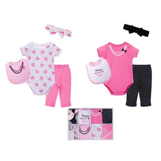 美國 luvable friends  嬰幼兒包屁衣與長褲最佳送禮8入彌月禮盒組_甜蜜夢境(LF18431) 歷史價格詳細信息