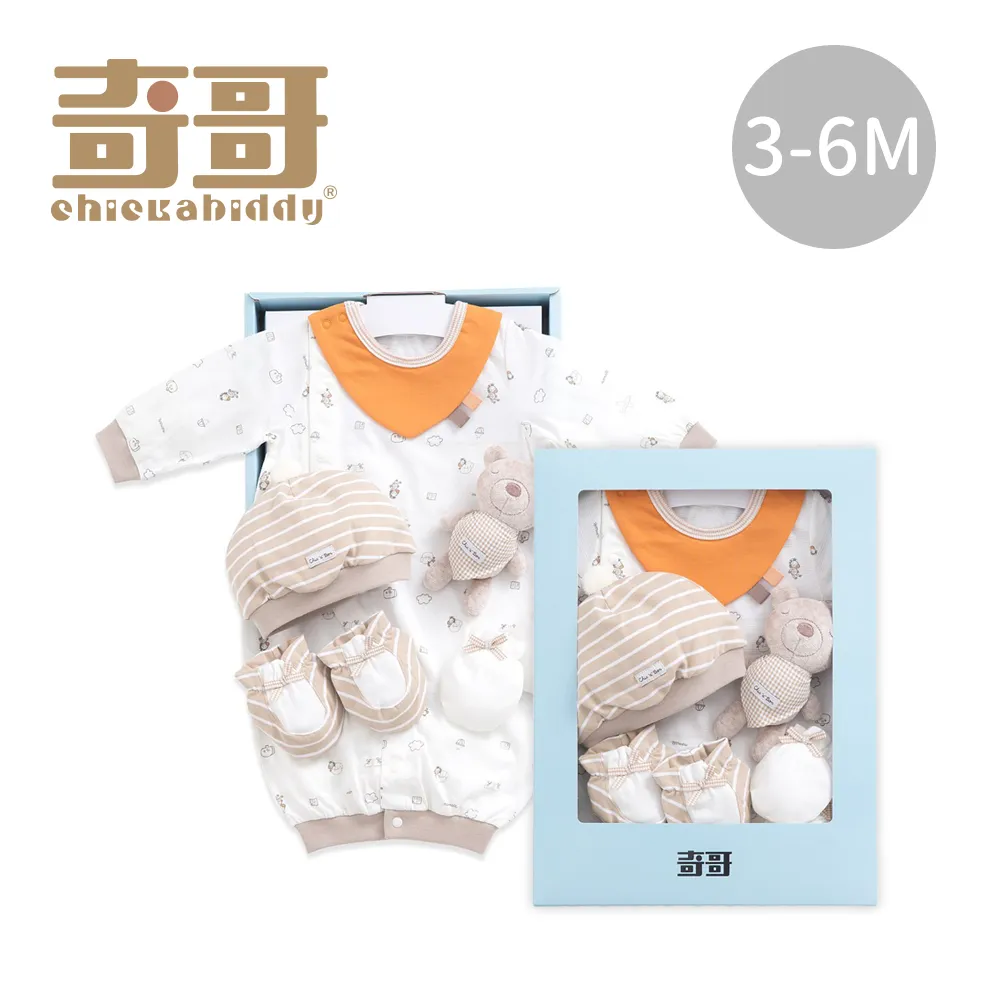 【奇哥】Chic a Bon 小熊熊長袖連帽兔裝/連身衣2件組禮盒(兔裝+安撫娃娃) 歷史價格詳細信息