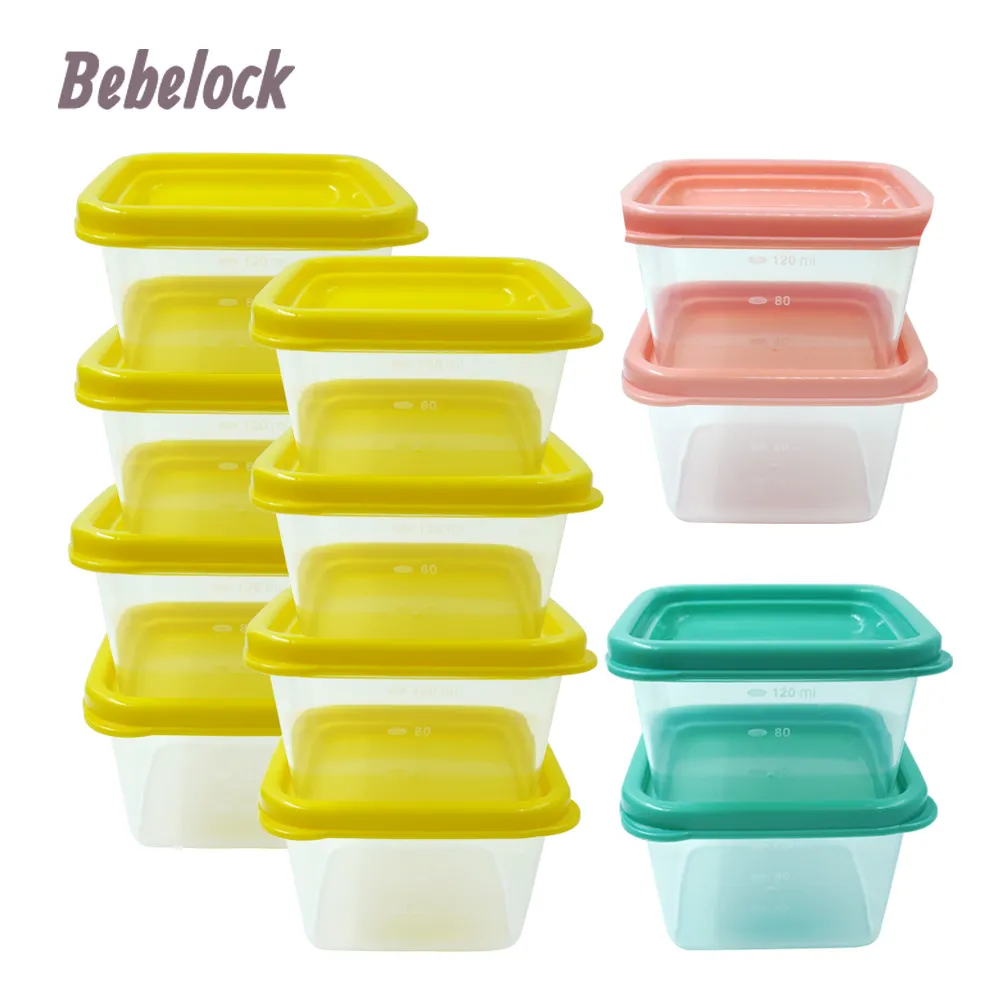 BeBeLock 吸蓋式儲存盒4個(一組)/副食品分裝盒(綠/橘)【麗兒采家】 歷史價格詳細信息