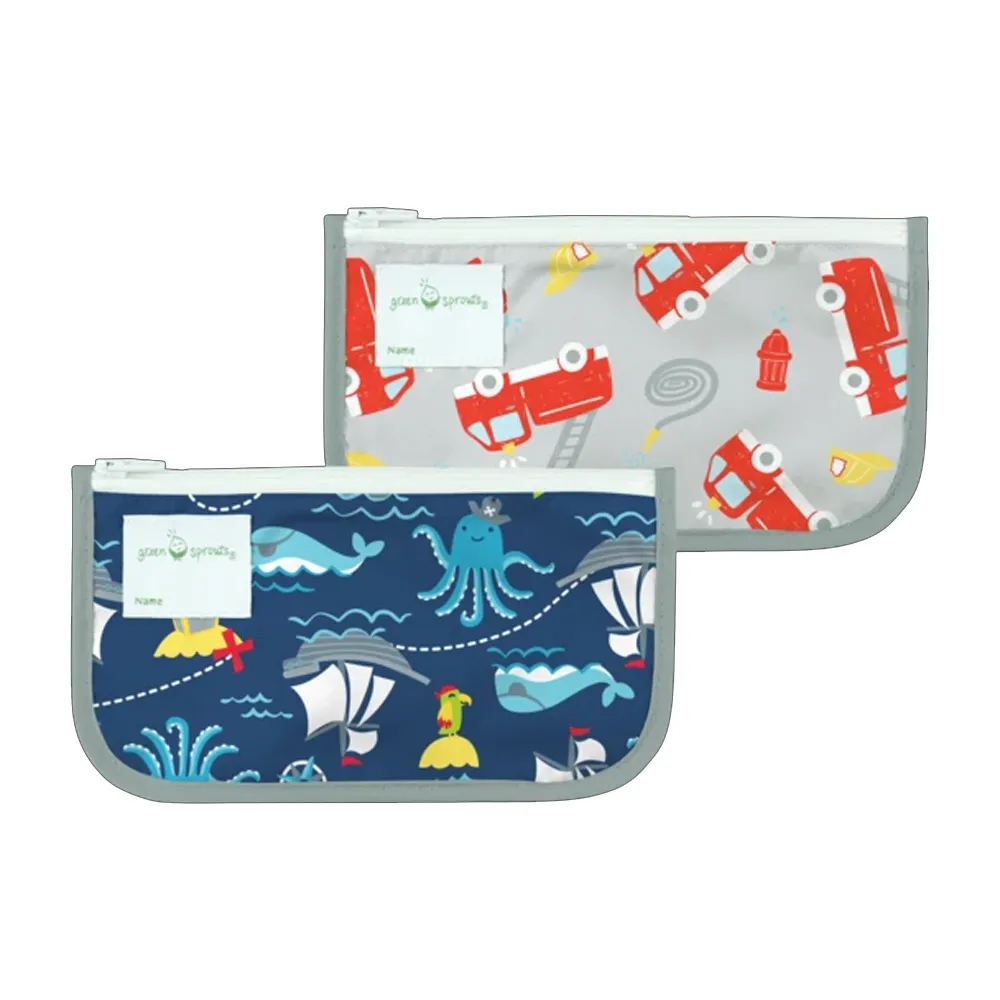 美國 green sprouts 小綠芽具保溫 食物袋/零食袋/小物收納袋 2入組_天鵝湖_GS165373-AS 歷史價格詳細信息