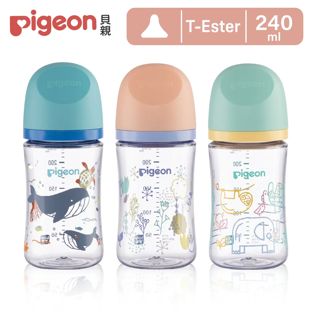 《Pigeon 貝親》第三代母乳實感T-ester奶瓶240ml+160ml+mombella啾比小蘑菇固齒器隨機 歷史價格詳細信息