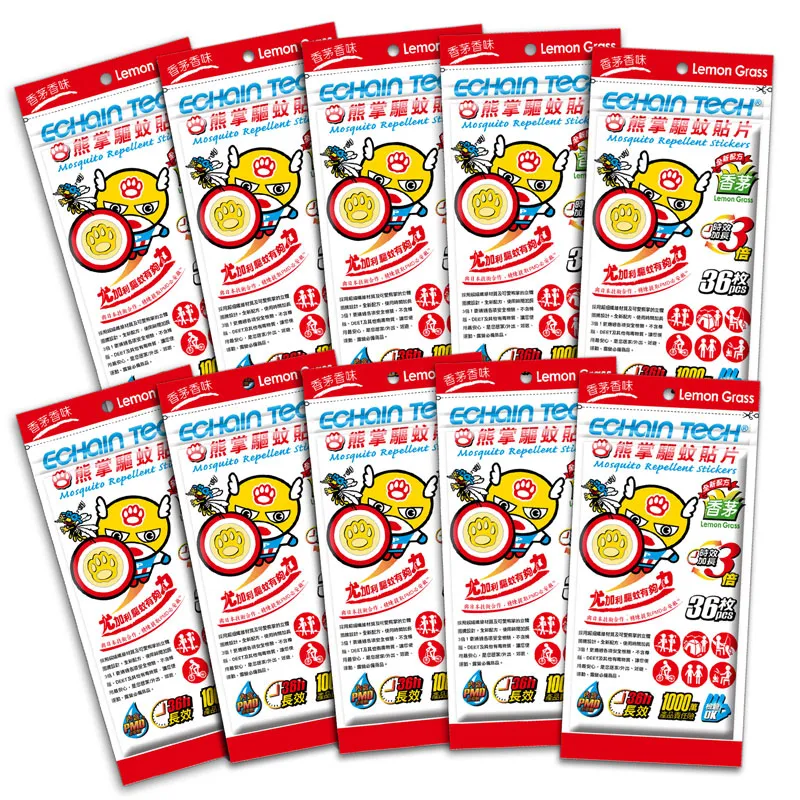 ECHAIN TECH 熊掌 長效驅蚊貼片(1包/60片) 歷史價格詳細信息