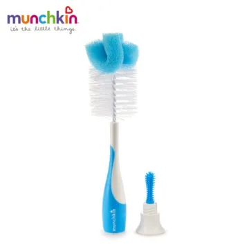 munchkin滿趣健-二合一奶瓶奶嘴刷(吸盤)-藍 歷史價格詳細信息