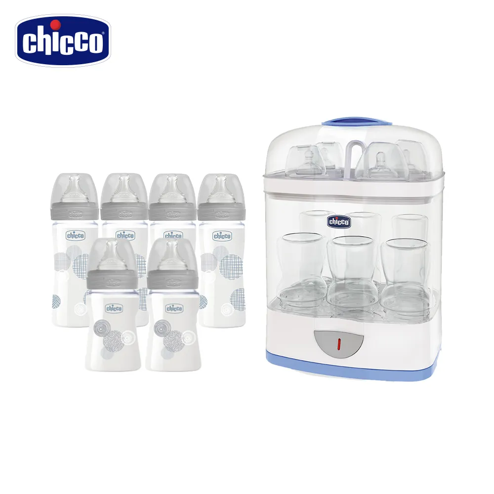 【chicco】消毒鍋特惠組(消毒鍋+舒適哺乳防脹氣玻璃奶瓶4大2小) 歷史價格詳細信息