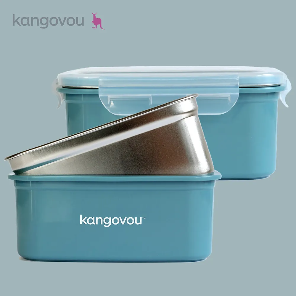 美國kangovou不鏽鋼安全寶寶餐盒--青蘋綠 歷史價格詳細信息