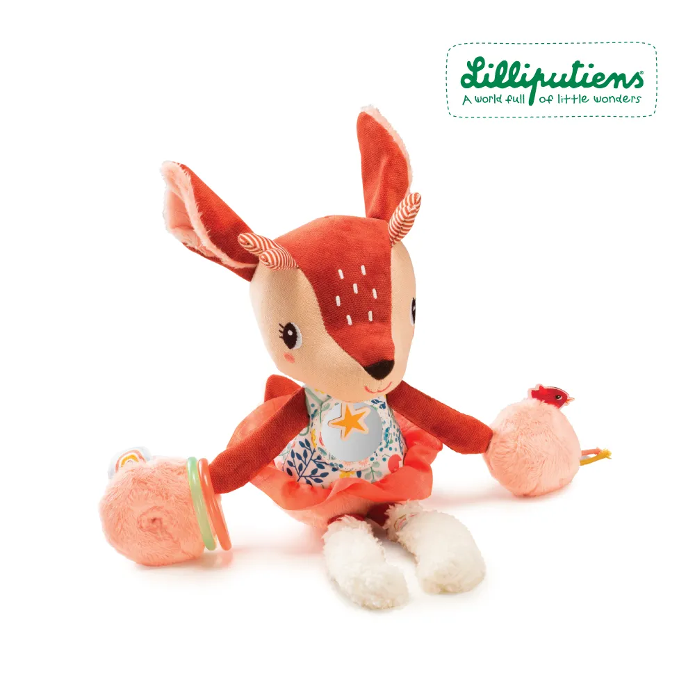 【Lilliputiens】寶寶手腕搖鈴（伊格納斯小驢+愛麗絲小狐+羅莎莉小牛）有機棉手腕帶 歷史價格詳細信息