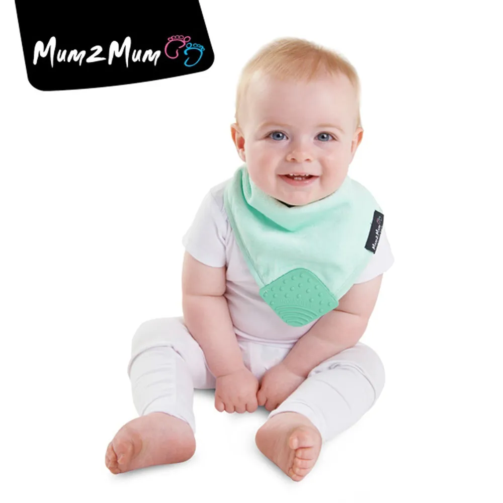 Mum 2 Mum　雙面竹纖維棉機能口水巾圍兜-水彩方塊/星星 歷史價格詳細信息