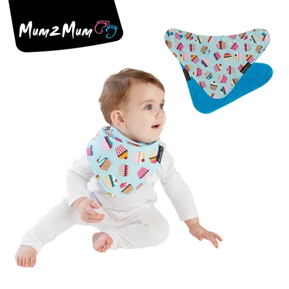 Mum 2 Mum　雙面竹纖維棉機能口水巾圍兜-水彩方塊/星星 歷史價格詳細信息