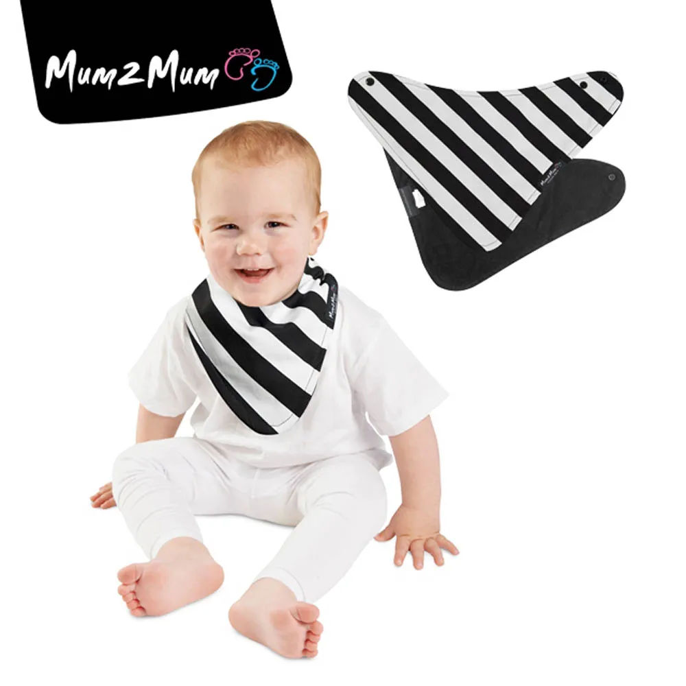 Mum 2 Mum　雙面竹纖維棉機能口水巾圍兜-水彩方塊/星星 歷史價格詳細信息