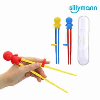 sillymann 100%鉑金矽膠兒童左右手學習筷(附防塵盒)-奶油粉/奶油黃/奶油綠 歷史價格詳細信息