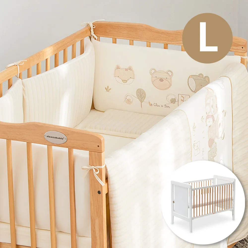 【奇哥】經典白色大床附床墊+花園比得兔六件床組/寢具組-L(粉色 嬰兒床) 歷史價格詳細信息