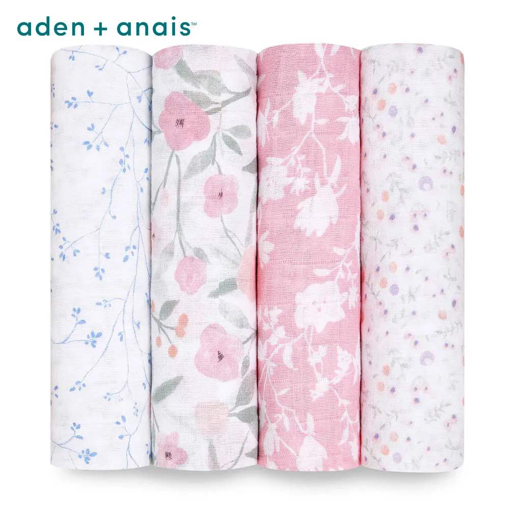 【Aden&Anais】經典多功能包巾4入/如花似錦 歷史價格詳細信息