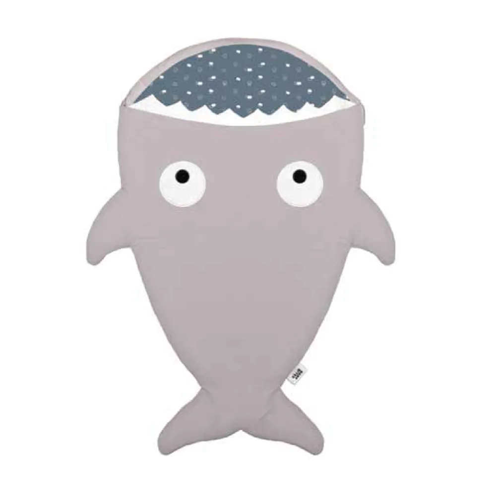 【西班牙製】鯊魚咬一口《輕量版》BabyBites 100% 純棉手作嬰兒/幼兒睡袋|防踢被|包巾 牽牛花藍 歷史價格詳細信息