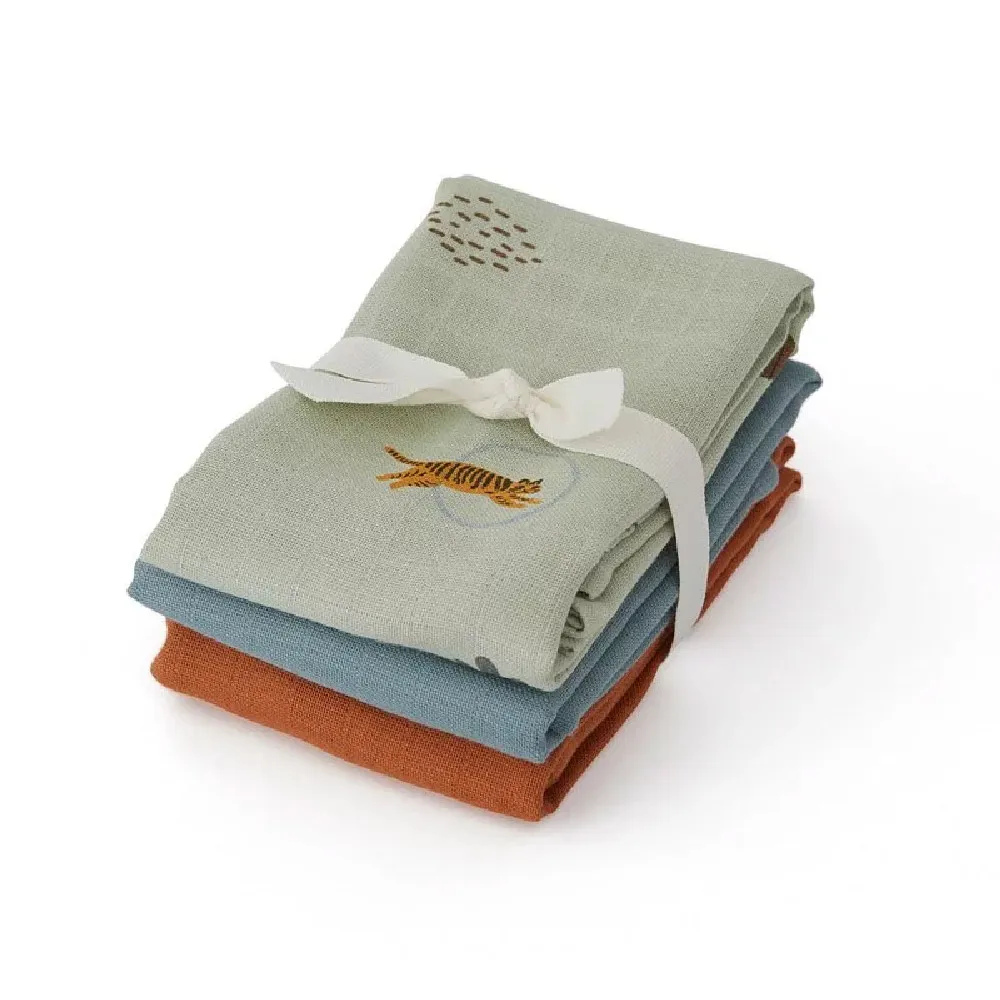 OYOY 有機棉紗布包巾組 3入 - 熊貓 歷史價格詳細信息