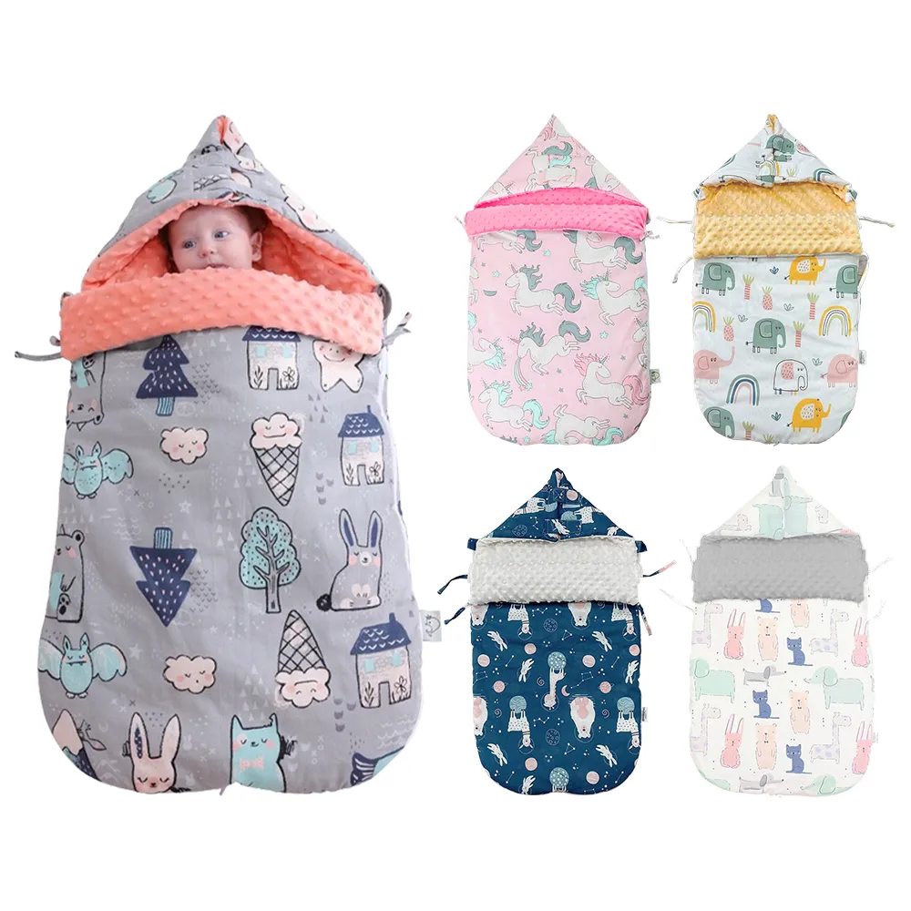 嬰兒抱被 感溫新生兒睡袋 防驚嚇襁褓純棉動物包巾 歷史價格詳細信息