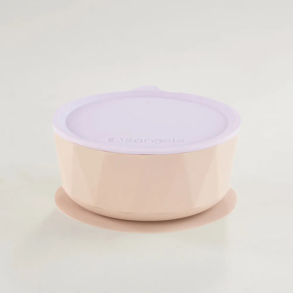 【2angels】矽膠鑽石吸盤學習碗+矽膠餵食湯匙2支(學齡前孩童副食品學習餐具 幼兒寶寶吸盤防漏餐碗) 歷史價格詳細信息