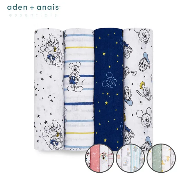 aden+anais 迪士尼 經典多功能包巾4入 112x112cm (多款可選)｜蝦幣10倍送【甜蜜家族】 歷史價格詳細信息