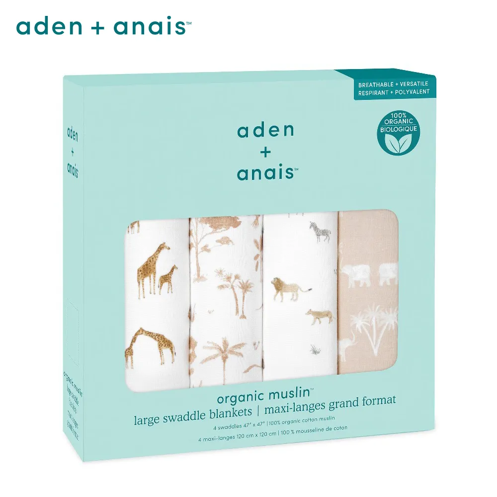 【Aden & Anais】有機棉多功能包巾2入/草原動物 歷史價格詳細信息