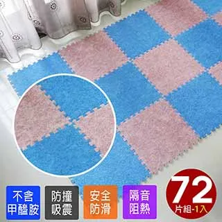 磨毛巧拼地墊-8入(藍色+紅色/72片) 歷史價格詳細信息