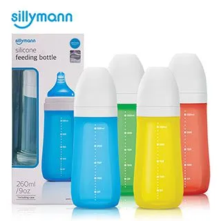 韓國sillymann 100%鉑金矽膠奶瓶260ml(四色) 米菲寶貝 歷史價格詳細信息