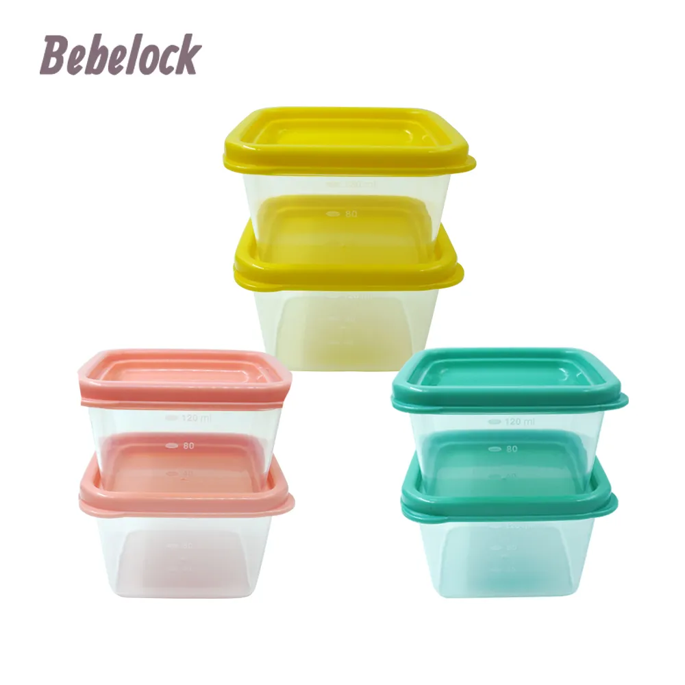 BeBeLock 吸蓋式儲存盒4個(一組)/副食品分裝盒(綠/橘)【麗兒采家】 歷史價格詳細信息