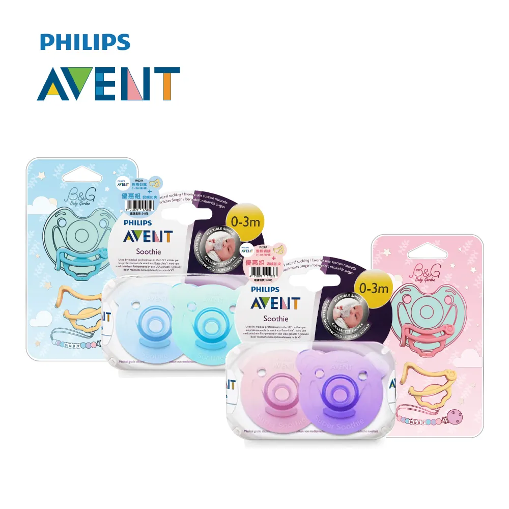 PHILIPS AVENT-熊熊香草Soothie矽膠安撫奶嘴 0~3M 藍綠/紫粉 歷史價格詳細信息