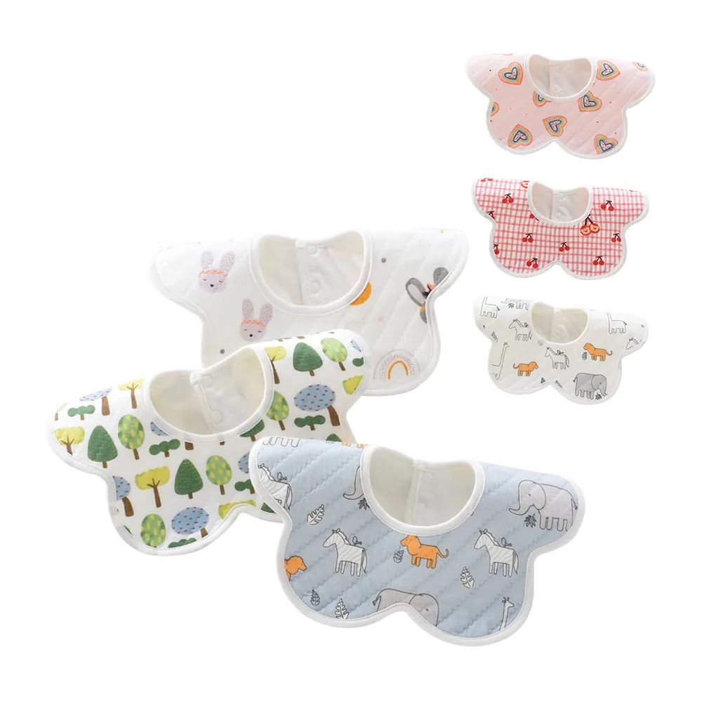 【3入】純棉圍兜 方形動物圖案口水巾 歷史價格詳細信息