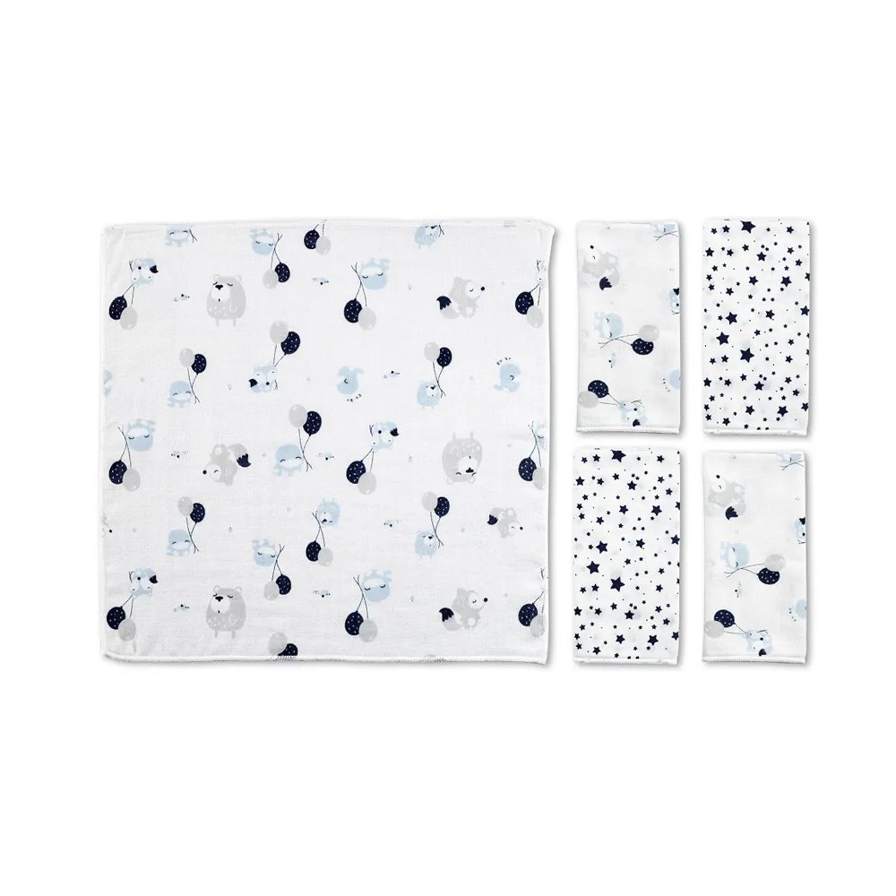 酷咕鴨夢想氣球紗 布手帕5入(酷涼幻彩藍/酸甜蜜桃粉) 歷史價格詳細信息