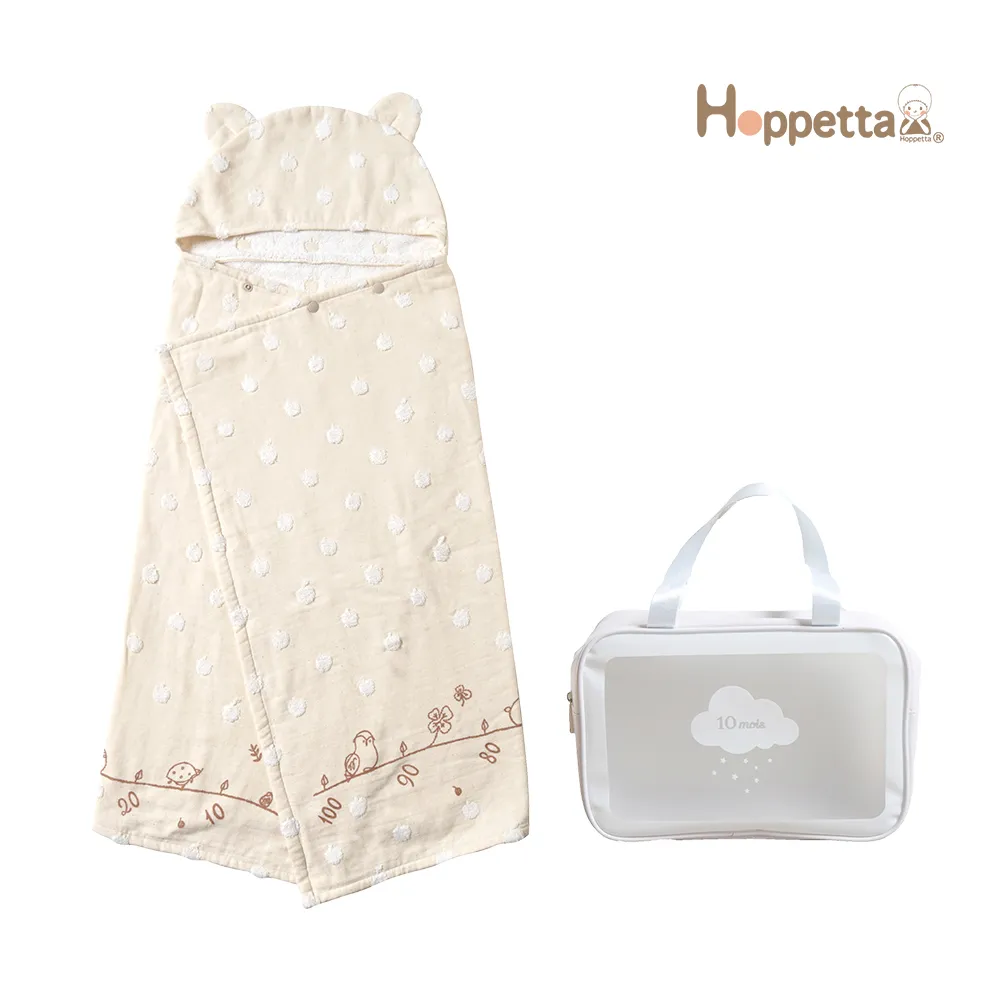 Hoppetta 熊耳朵刷毛連帽保暖披巾 歷史價格詳細信息