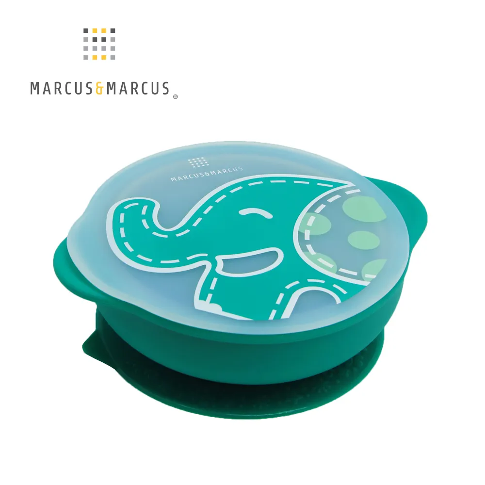 【MARCUS＆MARCUS】動物樂園幼兒自主學習吸盤碗含蓋(6款可選) /河馬/長頸鹿/鯨魚/獅子/大象/粉紅豬 歷史價格詳細信息