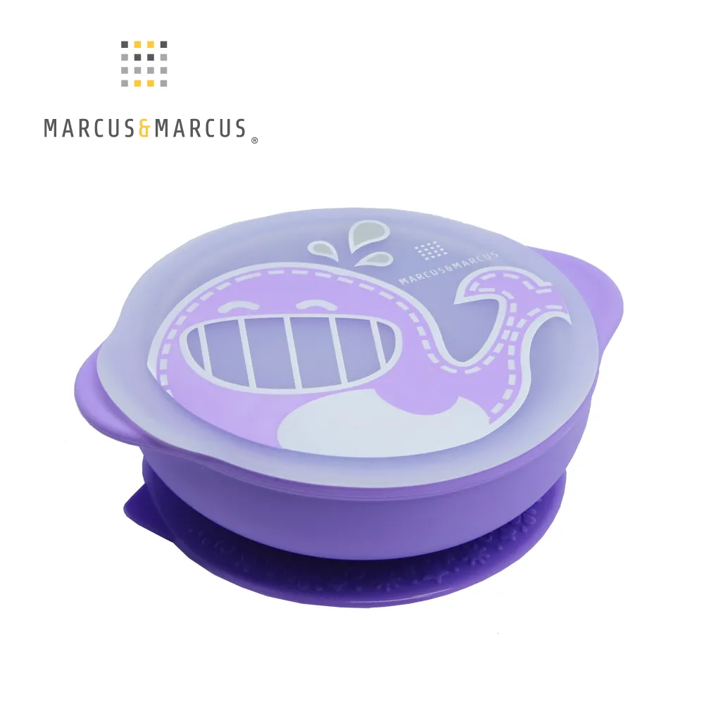 【MARCUS＆MARCUS】動物樂園幼兒自主學習吸盤碗含蓋(6款可選) /河馬/長頸鹿/鯨魚/獅子/大象/粉紅豬 歷史價格詳細信息