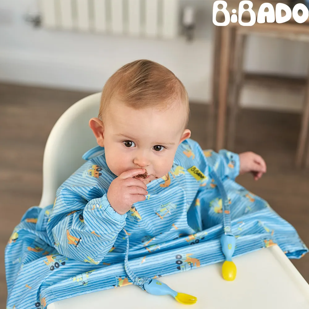 【英國BiBADO】短袖 防髒防水圍兜 副食品階段用(多款可選/兒童畫畫衣/可搭配學習餐具) 歷史價格詳細信息